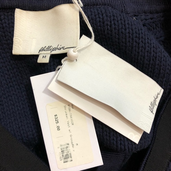Phillip Lim Navy Open Knit Sweater Vest - Picture 6 of 6